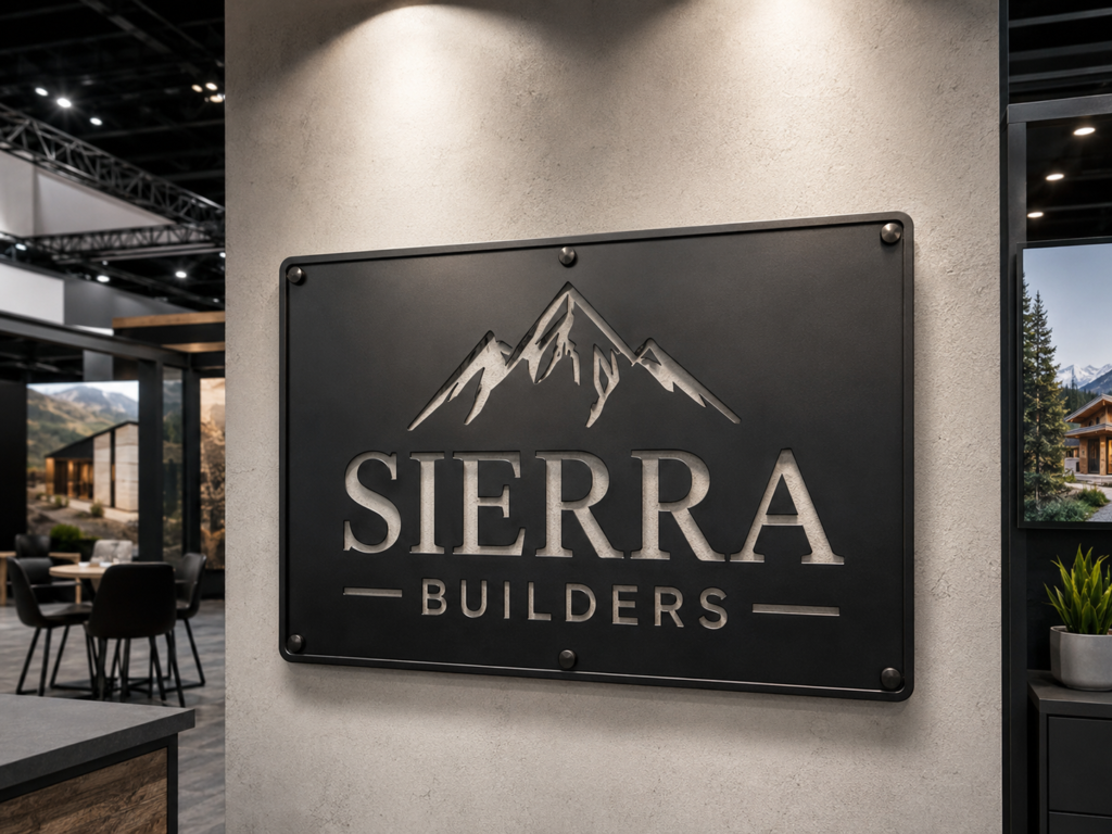 tradeshow metal signage example