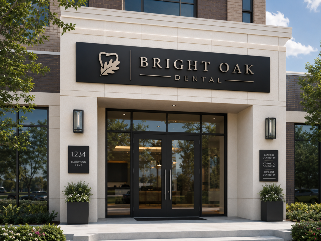 Large office metal sign